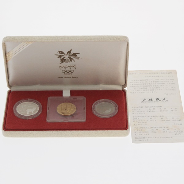 長野オリンピック記念硬貨 第三次 - 旧貨幣/金貨/銀貨/記念硬貨
